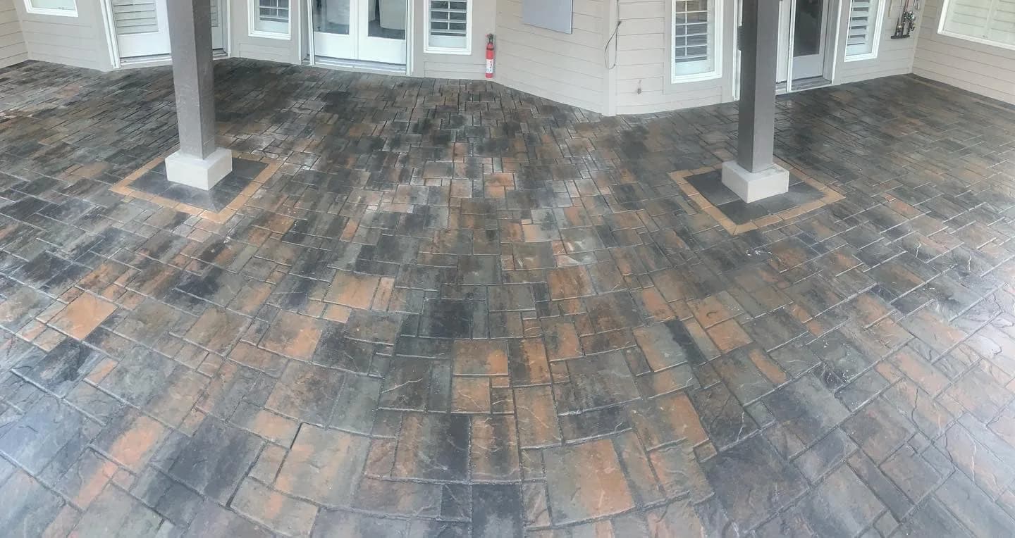 boise bench idaho custom patio stamped concrete photo 1