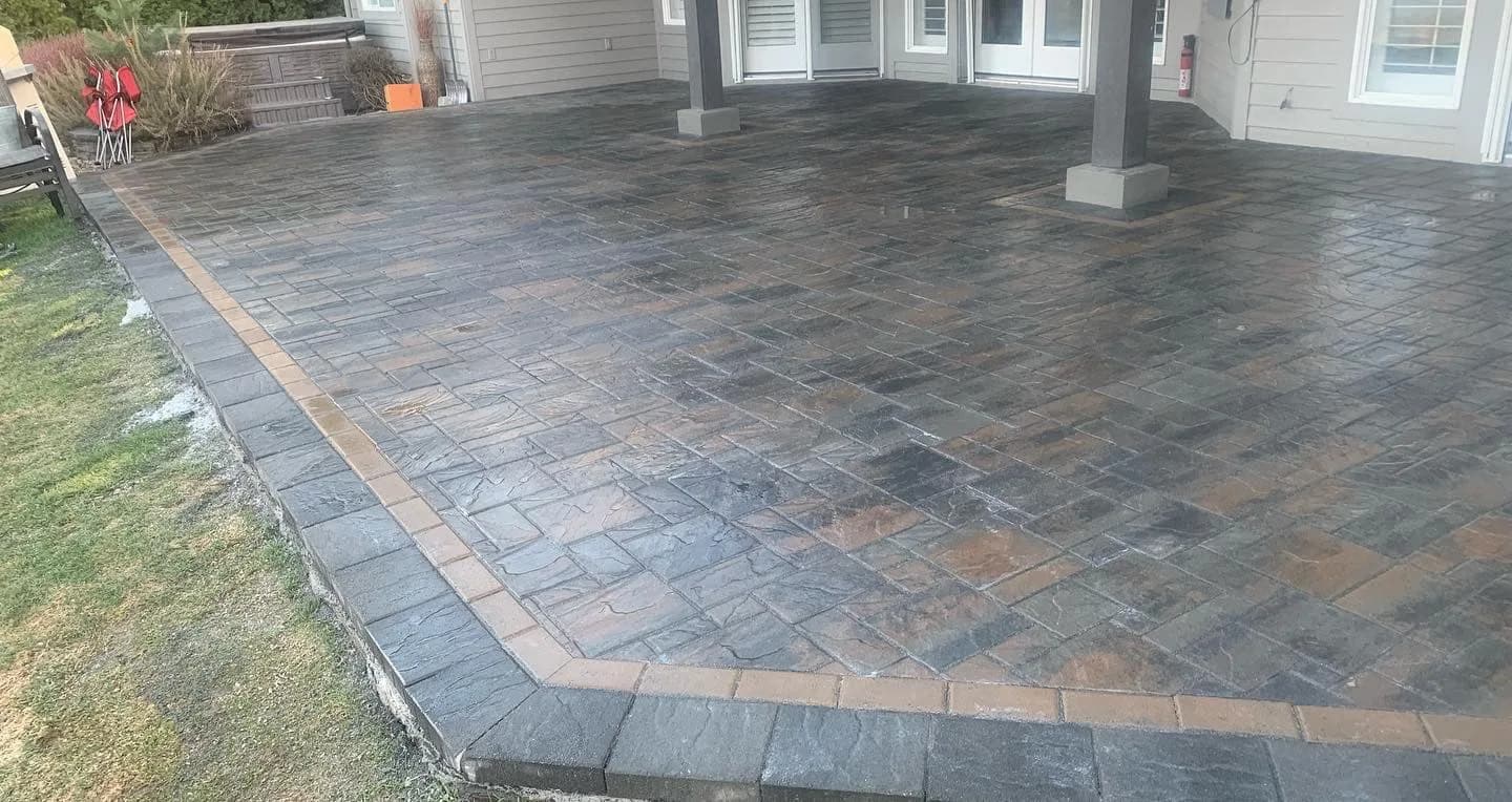 boise bench idaho custom patio stamped concrete photo 2