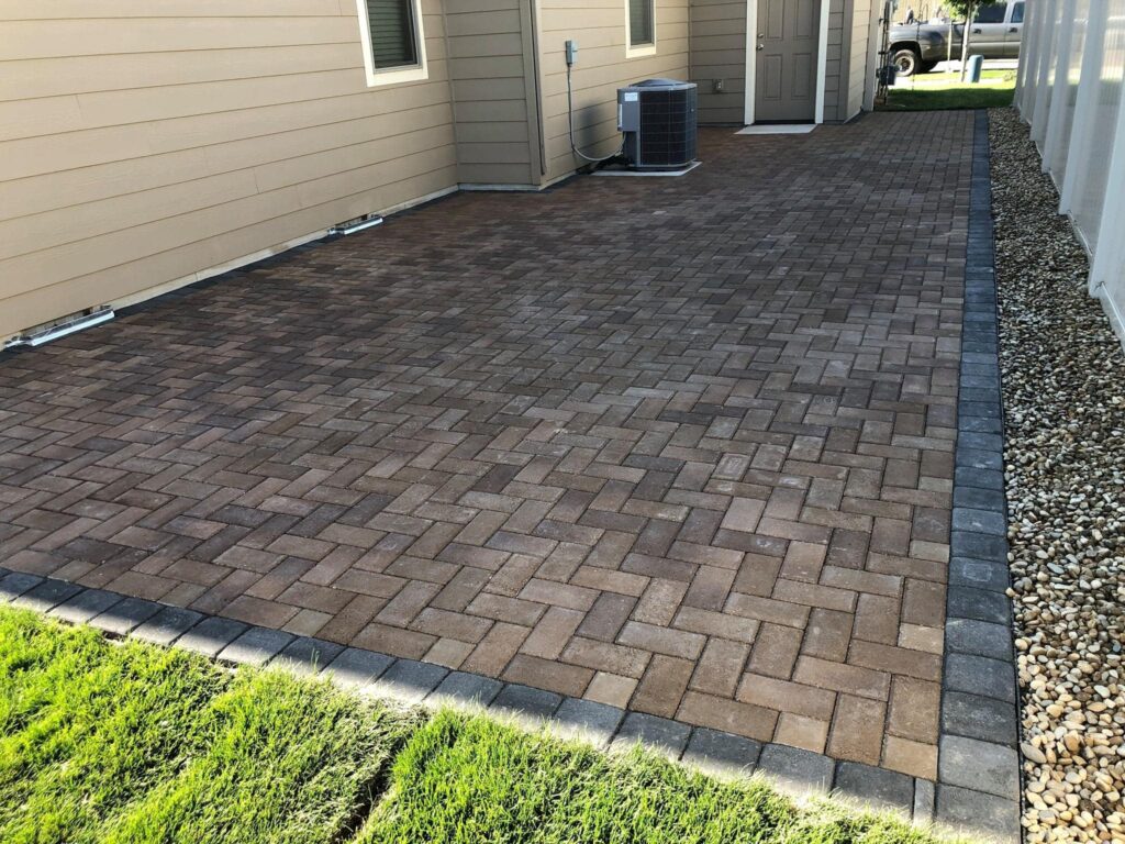 208 Specialties - Landscaping, Hardscaping Project - Meridian Idaho - Custom Paver Patio and Walkway - Photo 1