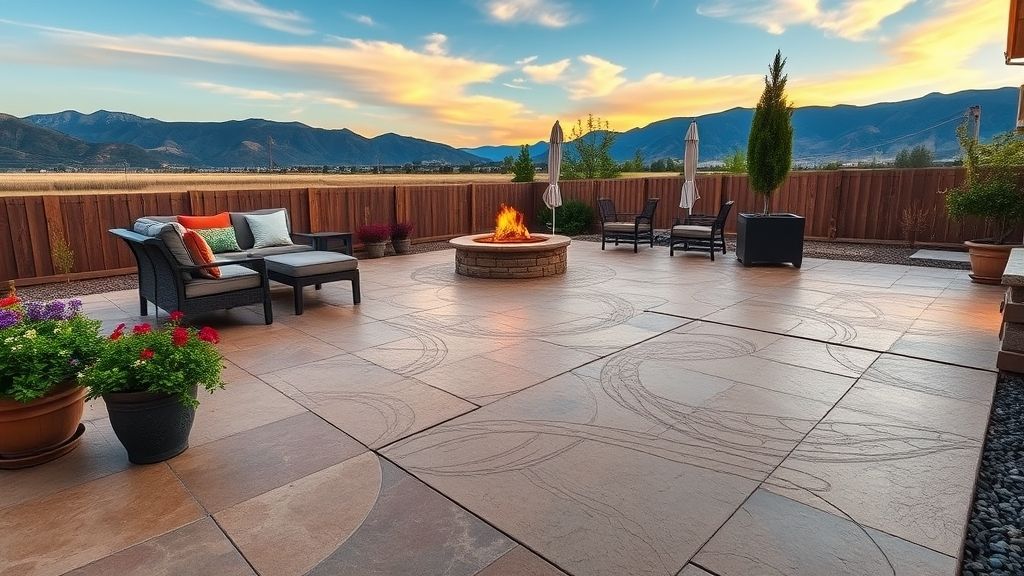 Backyard With Decorative Concrete Patio – 208 Specialties Boise ID