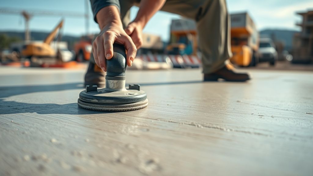 Contractor Smoothing Wet Concrete – 208 Specialties Boise ID