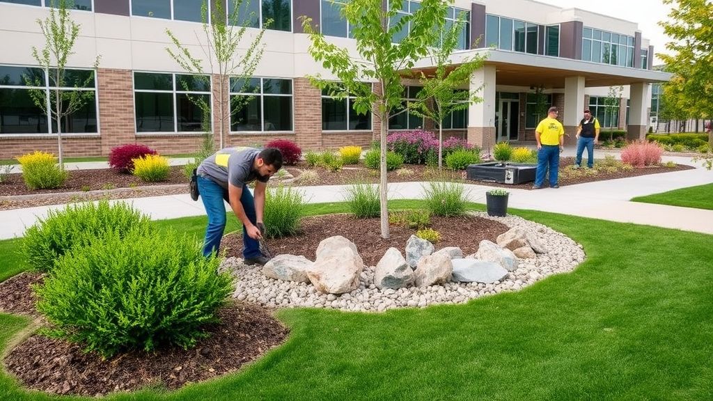 Landscaping Crew Installing Plants – 208 Specialties Boise ID
